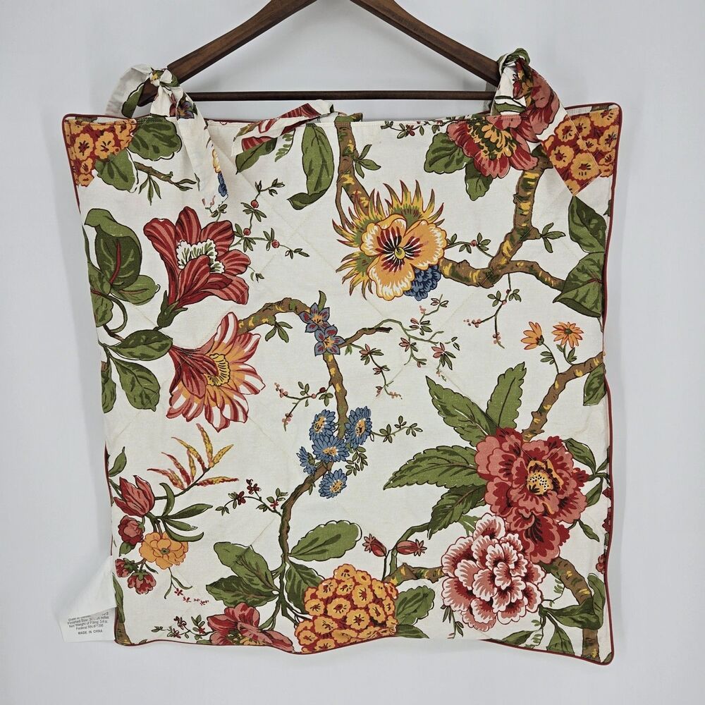Pottery Barn Jacobean Floral Quilted Pillow Sham (1)